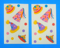 Vintage Mrs. Grossmans Party Hats Sticker 2 Mod Sheets Set