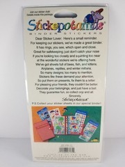 (2) Vintage Stickopotamus Binder Stickers Push Pins & Tropical Fish (Sealed)