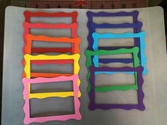 Jelly Frame die cut card stock embellishments 6 pcs 4-3/4” x 3-3/4” choose color
