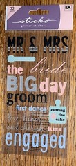 Sticko The Big Day WEDDING Mr & Mrs Groom Bride 1st Dance Kiss Cutting Cake Love
