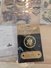 US Army Scrapbook Lot Of 5 WWII Army Uniform Tank Jeep Paper Packet Die Cast