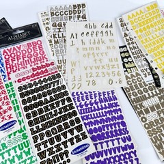 28 Sheets Scrapbooking 7/16 Stickers Alphabet Numbers Letters Paper Studio Lot