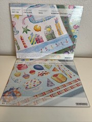Creative Memories Party Time, Best Wishes 10×12 Die Cuts Vintage 2006