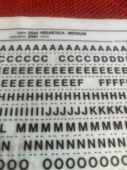 6 Letraset INSTANT LETTERING Transfer Letters 20pt-24pt Helvetica Medium 7