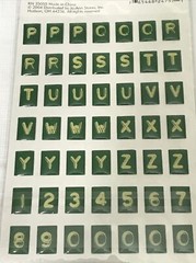 JoAnn Scrap Essentials Green Label Maker Alphabet Bubble Letter Stickers 3 Pkgs