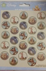 Vintage Disney 25 Pcs Winnie the Pooh Piglet Eeyore Tigger Stickers Seals