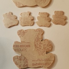 6 Vintage 80’s Sandylion Teddy Bears Fuzzy stickers
