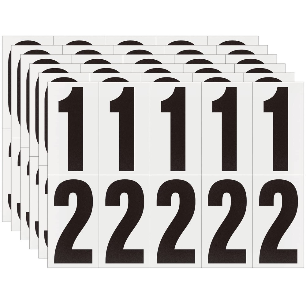 Mailbox Numbers, Self Adhesive, Outdoor Address Decals, 60PCS, Black