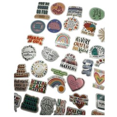 50 PACK PCS Mental Health Awareness Motivational Quote 1.5-2” Inch Stickers Lot