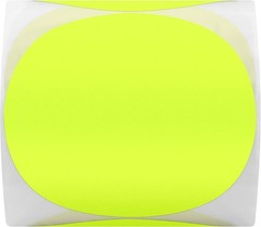Fluorescent Yellow 3-inch Round Color Coding Dots – 200 Pack