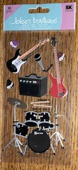 Jolees Rock & Roll GARAGE BAND Drums Electric Guitar Drum Stick Music Stickers