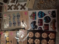 Huge Scrapbook Embellishment Lot Stickers Craft Supplies New