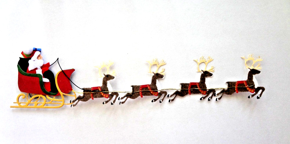 Jolee’s Santa’s Sleigh And Reindeer Christmas Scrapbooking Embellishment