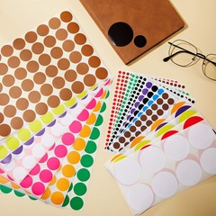 6760 Pcs 4 Sizes Round Dot Stickers Colored Circle Stickers 10 Assorted Color Co