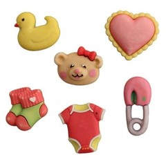 Buttons Galore 50+ Assorted BABY HUGS Theme Buttons for Sewing & Crafts