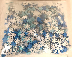 Aneco 600 Pieces Winter Foam Snowflake Stickers Christmas Blue White New