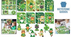 32 Sheets Irish St. Patrick’s Day Stickers Kit for Kids – DIY Art & Party Favors