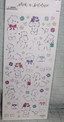 The Paper Studio Sticker a bilities Poodle Dog Hearts 43 Pcs. New Fast Shipping