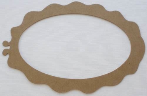 {6} *ORNATE OVAL FRAME* Picture Frames Chipboard Die Cuts – 3 5/8″ x 5 1/2″