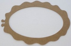 {6} *ORNATE OVAL FRAME* Picture Frames Chipboard Die Cuts – 3 5/8″ x 5 1/2″