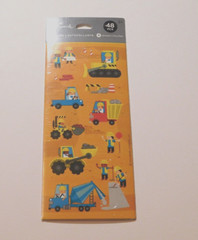 Hallmark Lot of 1 Pack ~Construction~ 48 Stickers 4 Sheets Brand New Feb 2018