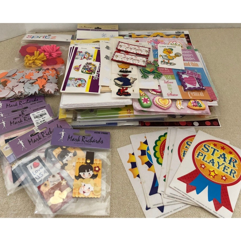 Mixed Lot Scrapbooking Crafting Stickers Holiday and All Occasions Most Unopened