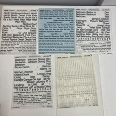 Letraset Architecture Home / Office Furniture Symbols Etc 43 Partial Sheets