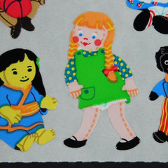 Sandylion Rag Dolls Kromekote Mini Stickers Boy Girl Asian Raggedy