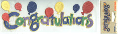 Congratulations Balloons Party Win Grad Sticko Sew Whats Embroidery Stickers