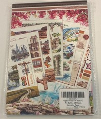 Watercolor The Sights Travel Scrapbook Stickers 20 Sheets New Sealed YagCu
