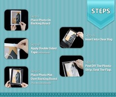 100pcs Clear Bags Sleeves for 11×14 Picture Mat Matting with Resealable Strips