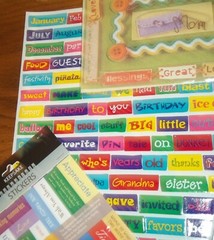 5 PC.WORD S & BORDERS Stickers CTMH, KEEPSAKE, RANSOM