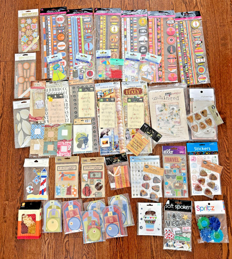 49 Packs Misc. Scrapbook Supplies: Making Memories, Sandy Lion & NRN Stickers