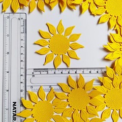 X 100 Sunflower Die Cuts | Sunflower Card Toppers | Sunflower Card Front Cuts