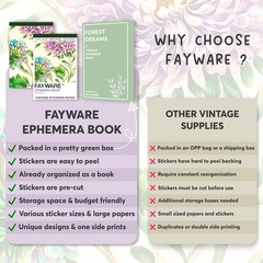 Washi Vintage Stickers for Scrapbooking – Ephemera Book for Journaling with 4…