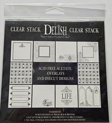 6 x 6 Acid Free Acetate Overlay for Delish Designs Scrapbook Chipboard Alb