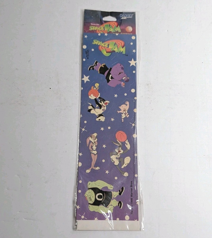 Space Jam Stickers Vintage 1996 Sealed Pack NOS