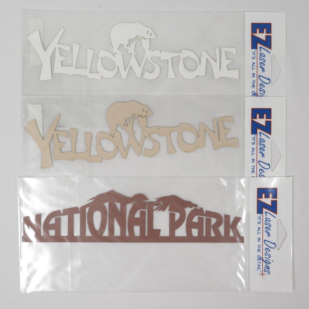 Yellowstone National Park EZ Laser Designs Die Cuts 3 Scrapbook Page Titles