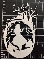 Wonderland Die Cuts * Alice in the Forest * Black or White Cardstock * Set of 12