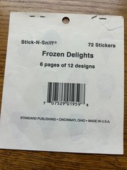 Stick-n-sniff Frozen Delights ice cream stickers{they do not smell} 3 sheets