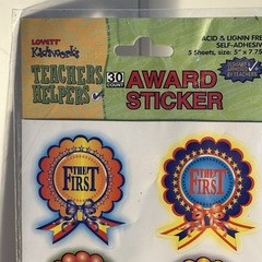 Vintage 90s sticker LOT Teachers award Motion Stickers Carson Dellosa owl Kiwi
