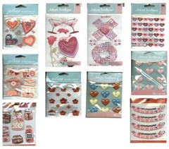 VALENTINE Valentine’s Day Love Hearts Hugs Kisses Kiss Stickers U PICK
