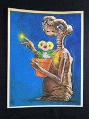 E.T Themed Vintage Stickers Lot | Big Puffy Sticker Sheet | Holo Stickers & More