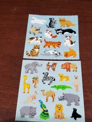 Sandylion sticker 5 mod kromekote micro animals birds jungle cats farm forest