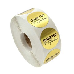 Round Thank You Labels Sticker Self-adhesive Home-made Sticky Wrapping Stickers