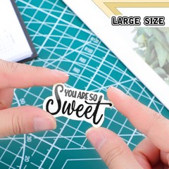 Tudomro 20 Sheets Different Transparent Scrapbook Stickers Vintage Black