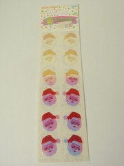 Vintage 1990 Sandylion Mother of Pearl Holiday Christmas Santa Stickers *SEALED*
