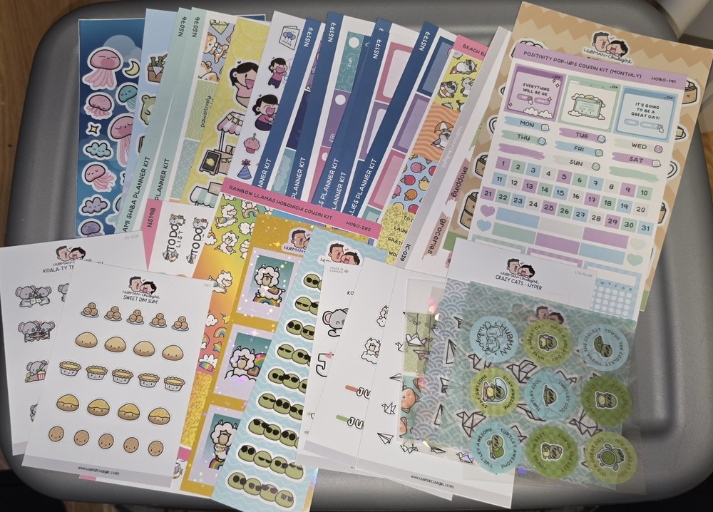 Huge 31 piece lot / bundle hubman & chubgirl planner sticker sheets all new