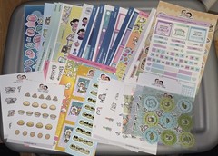 Huge 31 piece lot / bundle hubman & chubgirl planner sticker sheets all new