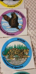 Vintage 1994 Special Expressions Endangered Species 32 Stickers Panda Seal Frog